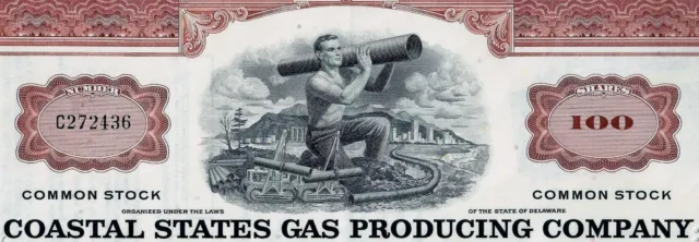 Coastal States Gas Producing Company, Delaware , 1969 (100 Shares) 2