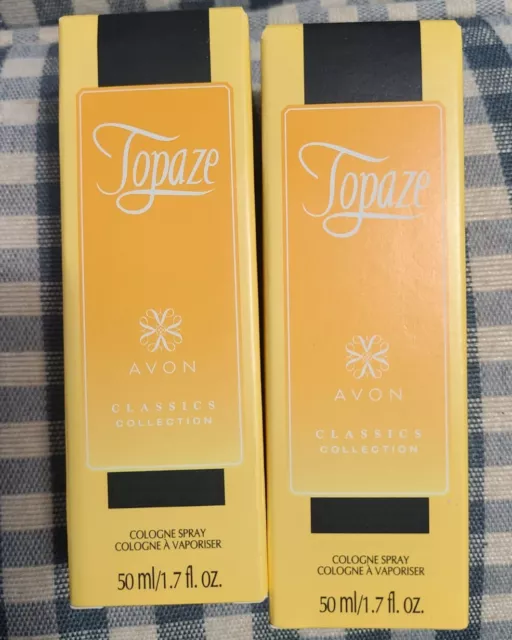 2 Avon Topaze Cologne Sprays CLASSICS COLLECTION 1.7 FL OZ. NIB Free Shipping