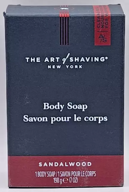THE ART OF Shaving Body Soap Sandalwood 7 oz. Bar Soap- NIB Sealed New ...