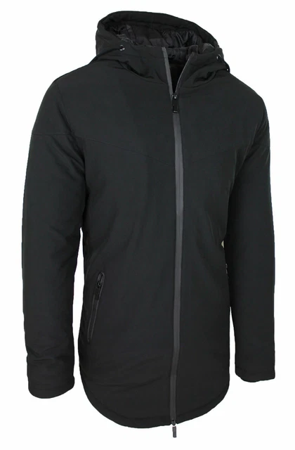 Giubbotto uomo Invernale casual Giacca lunga Piumino Parka nero