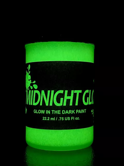 Glow in The Dark Paint, Green 0.75 fl oz, Made in USA, Long Lasting Glow