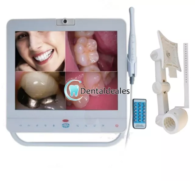 Cámara Intraoral con monitor alámbrico +Soporte LCD Escáner Oral Microscopio