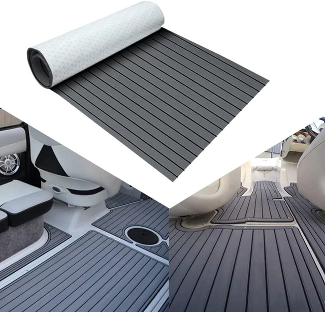 Tappetino Antiscivolo In Teak Sintetico Marino Per Barche - EVA 6mm - Adesivo 3M