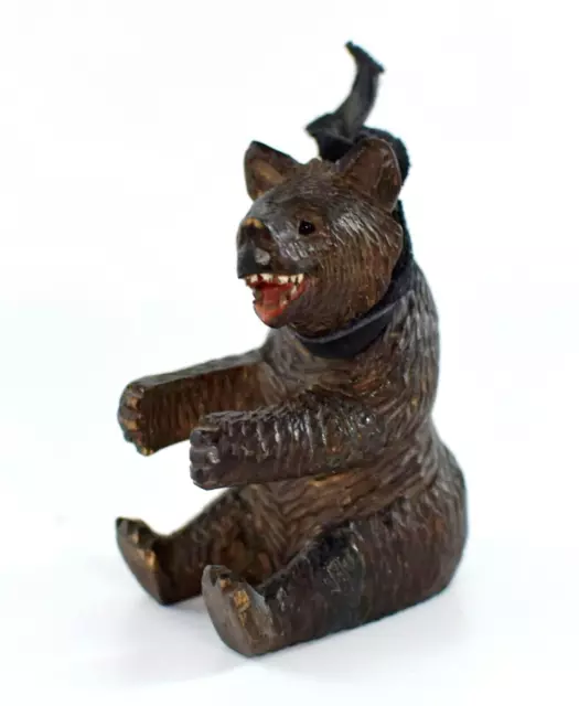 ANTIQUE BLACK FOREST BEAR FIGURE 9.5cm c1880 2