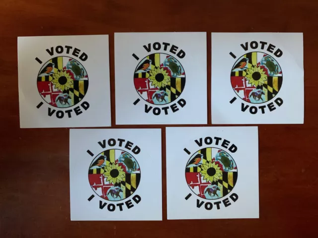 Maryland I voted Sticker / Decal Lot Of (5)