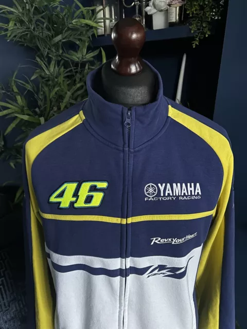 Yamaha Racing Doctor Valentino Rossi VR46 Motorsport Zip Sweater Jacket Mens L