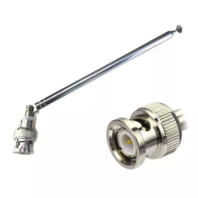 FM Radio Antenna BNC Connector Telescopic Aerial 0.7m Stainless Steel&Z8