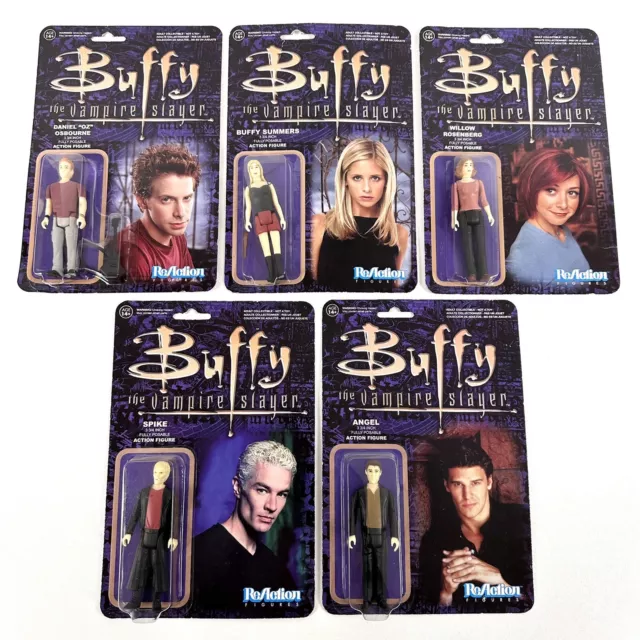 Lot of 5 Buffy The Vampire Slayer Figures Funko Super 7 ReAction Figures, Sealed