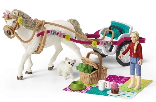 Schleich Horse Club – Calèche Pour Cheval – Figurine Et Accessoires – 42467