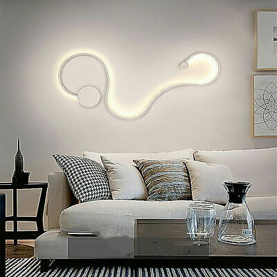 Applique LED 20W bianco curvo snake lampada moderna luce parete muro 6000K 230V
