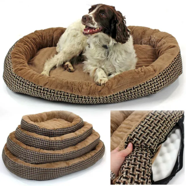 Deluxe Orthopaedic Soft Dog Bed Pet Warm Basket Fleece Lining Cushion Puppy Cat