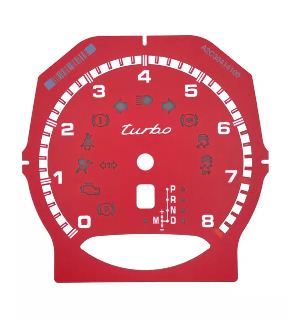 Quadrante Rosso Porsche Cayenne 958 / Panamera 970 - Disco Tachimetro Quadro 3