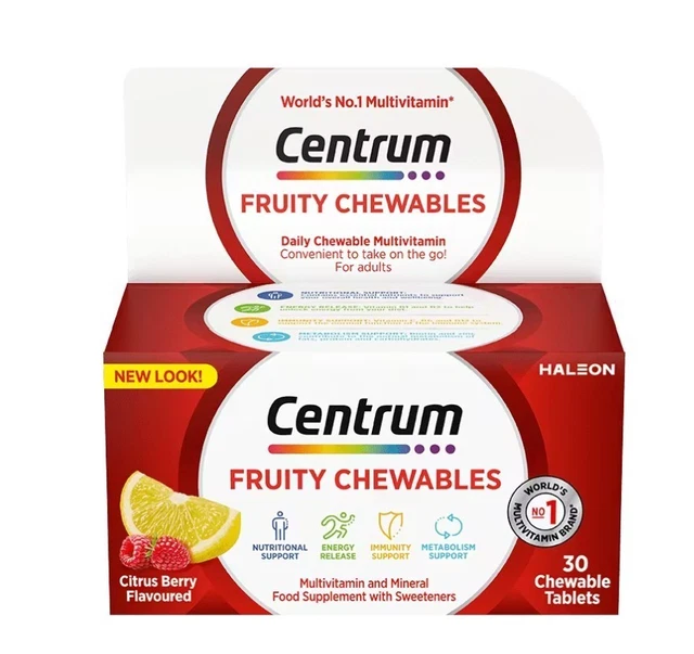 CENTRUM FRUITY CHEWABLES Tablets - 30 Tablets £10.99 - PicClick UK