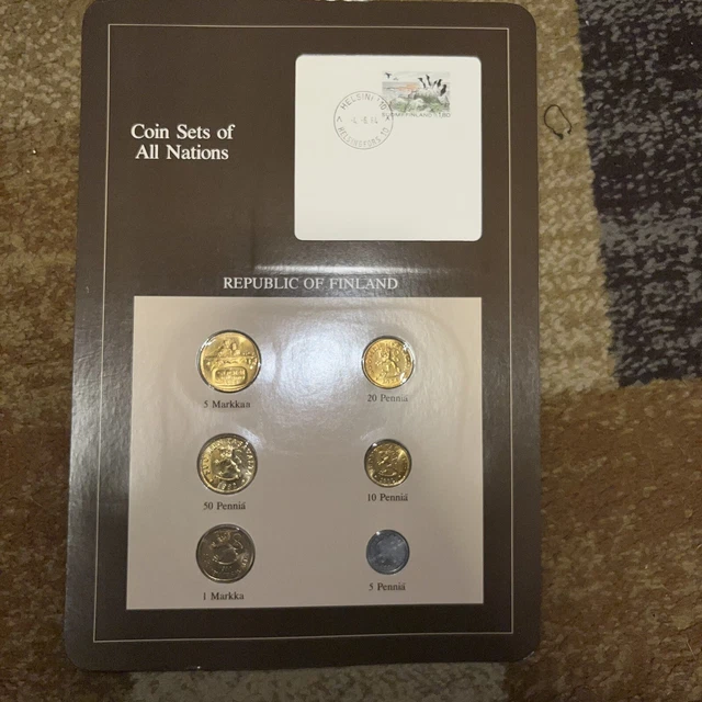 FRANKLIN MINT Coin Sets Of All Nations Volume 1 (PRC Yuan 5,2,1 + Info Cards) 10