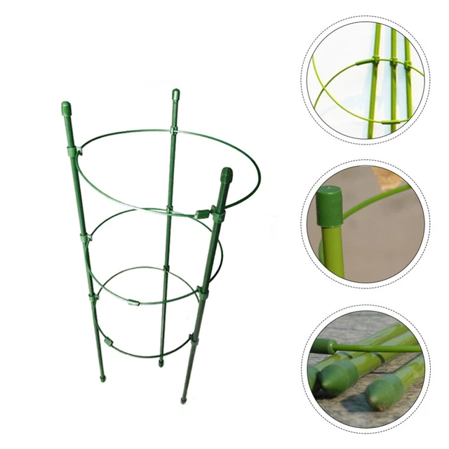 4PCS Vine Gitterstütze Blumen Pflanzen Käfigstamm Stakes Metallstütze Ring für