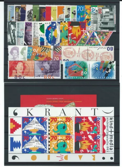 Niederlande Jahrgang 1993 Postfrisch nach NVPH Komplett jaargang