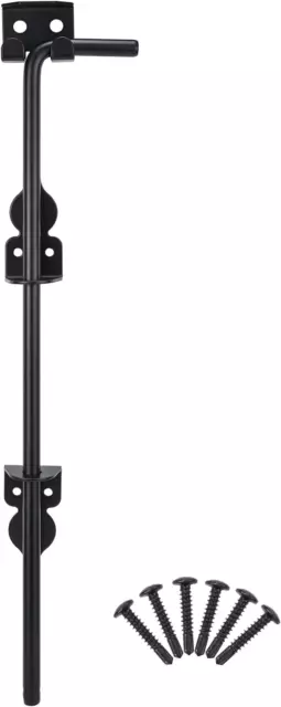 JIAHOO 18" Cane Bolt Drop Rod Heavy Duty Gate Hardware for Wood PVC Vinyl Metal