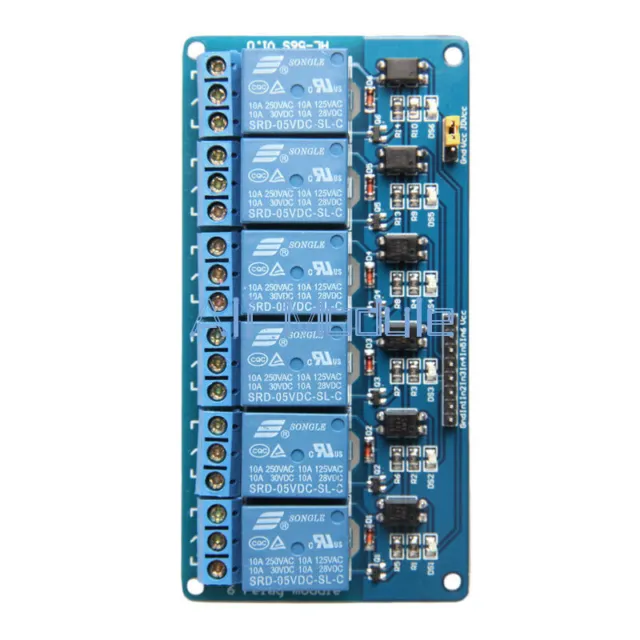 5V 6 Channel Relay Board Module Optocoupler LED for Arduino PiC ARM AVR UK