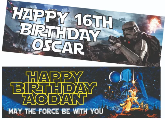 2No. Star Wars - The Mandalorian Personal Birthday Banners