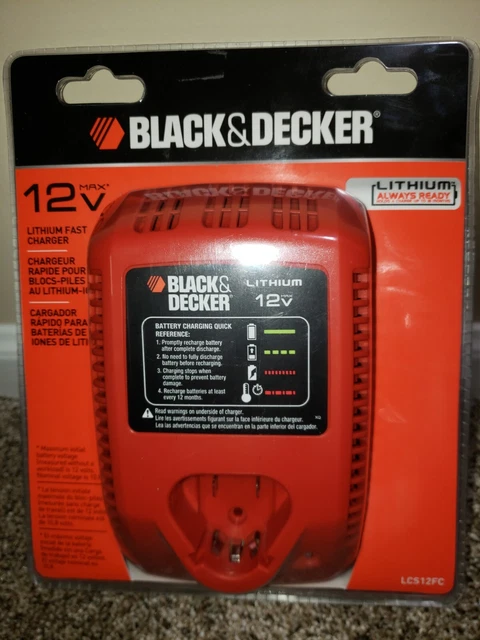 Black & Decker LCS12 90592257 12V Lithium Ion Battery Charger LB12 LBXR12