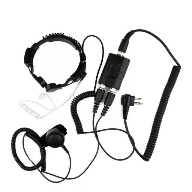 FBI Tactical Military Throat Mic Headset For Motorola GP88 GP300 PRO1150 EP450