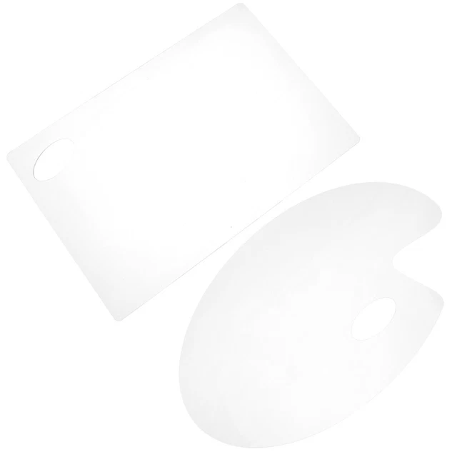 2X TAVOLOZZA DA pittura piastra acrilica foro pollice olio arte