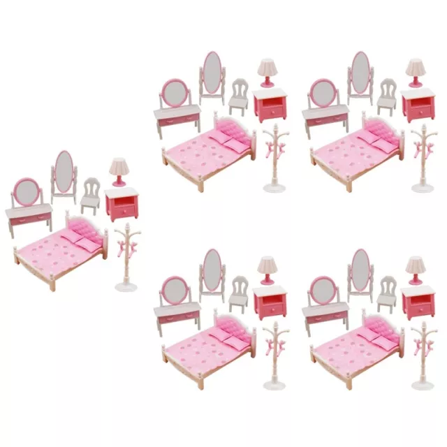 5 Sets Mini Giocattoli Casa Delle Bambole Modello Decorativo Miniatura Bambino