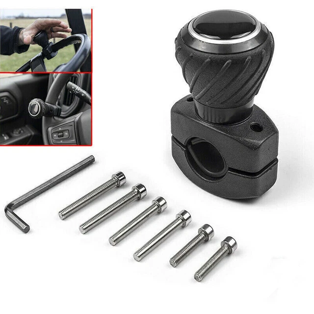 Lenkradknauf Universal - 360° Drehbar Für PKW, Traktoren, LKW Und Rasenmäher