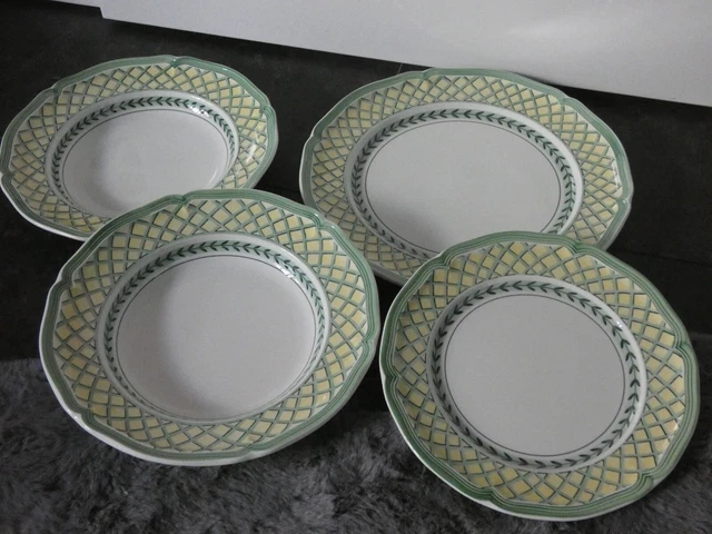 14285/ Villeroy & Boch French Garden Orange 2 Suppen-, 1 Speise-, 1 Kuchenteller