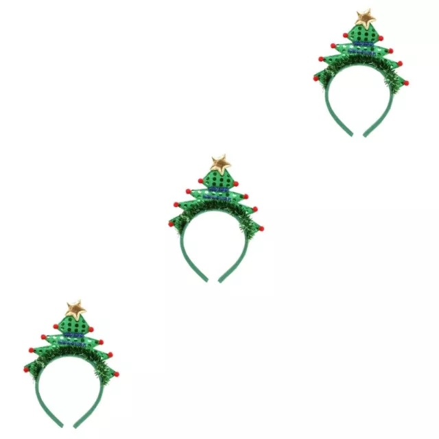 3 PCS Glitzerndes, Festliches Weihnachts-Stirnband Weihnachtsbaum