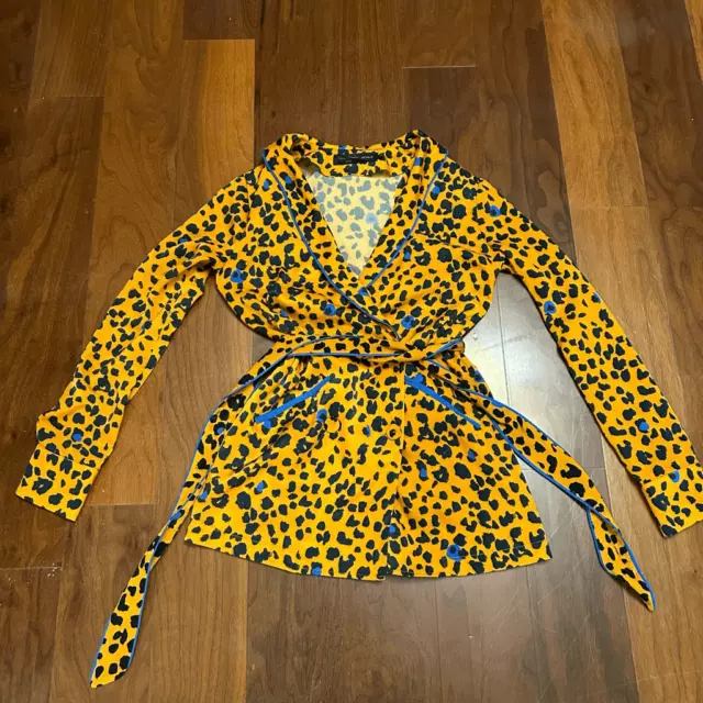 House of Harlow 1960 Revolve women’s funky yellow leopard jacket size XS