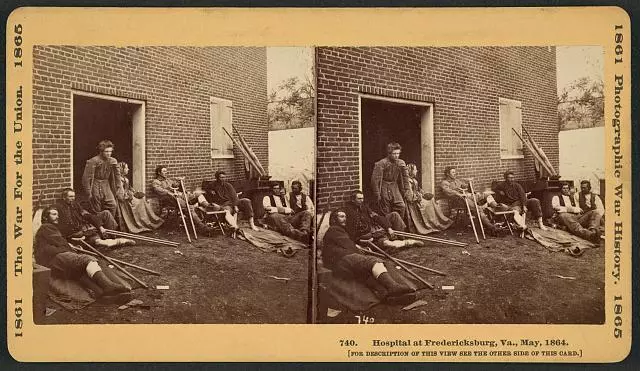 Photo of Stereograph,Hospital,Fredericksburg,Virginia,American Civil War,1864