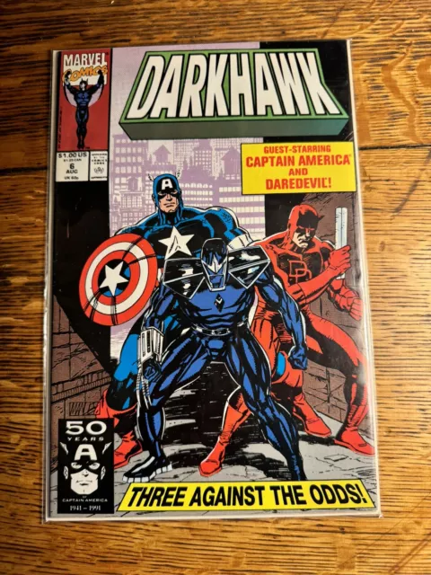 Marvel Comics Vol. 1 No. 6 Aug91 "Darkhawk" In "Three Against The Odds"