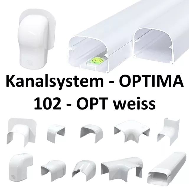 Kabelkanal OPTIMA 102-OPT, weiß, f. Kältemittelleitung, Klimaanlage, Wärmepumpe
