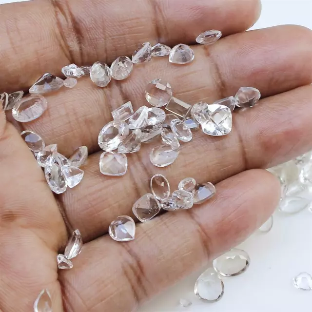 Wholesale Lot of Natural Brazilian White Topaz Mixed Shape Loose Calibrated Gems