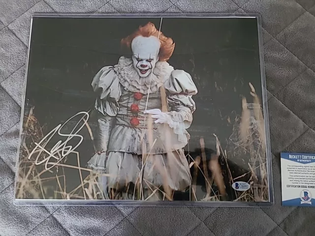 Bill Skarsgard 'IT' Pennywise Autographed Photo 11'x14' Beckett COA