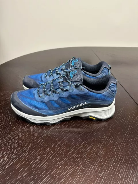 MERRELL MENS MOAB Speed GTX Walking Shoes Hiking Low Top Navy Blue GORE ...