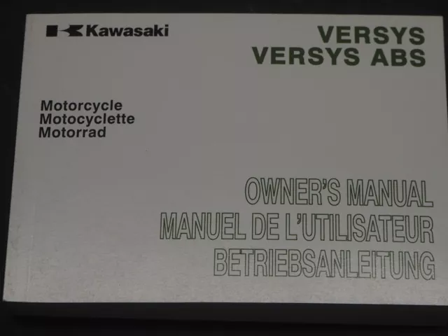 Kawasaki 2013 Versys Kle650 Ce De   Owners Manual Betriebsanleitung