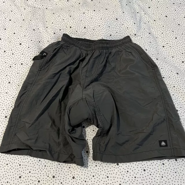 Nike ACG Cargo Padded Bike Shorts Men's Large Gray Elastic Waist Zip Pockets