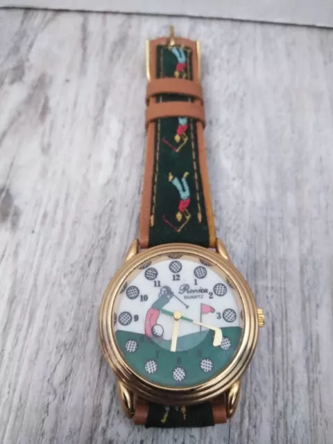 N.O.S. Ronica Orologio Golf Animato Uomo Cassa Larga 33mm (RICHIEDE BATTERIA NUOVA)