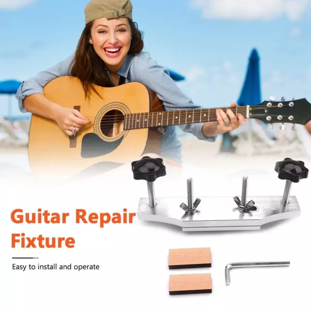 Acoustic Guitar Fixture Bonding Bridge Clamp Clip Stainless Steel Luthier Tools