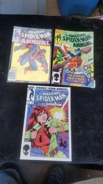 1983 84 85 Marvel AMAZING SPIDER-MAN Comics Books Annuals 17 18 19