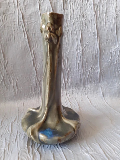 Vase Soliflore Art Nouveau En Grès De Pierrefonds