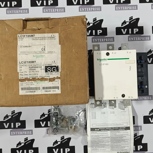 Contattore Schneider Electric LC1-F185 3PST – 600V AC 200A, Montaggio Su Guida DIN