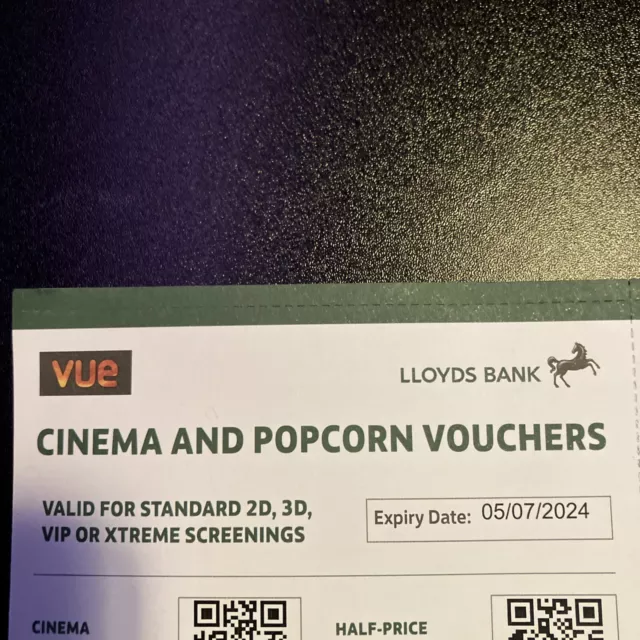 Vue Cinema Tickets 6 - Valid until 05/07/24