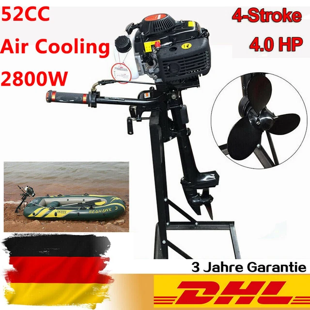 Motore Fuoribordo A Benzina 4 Tempi | 4 CV Per Barche Gonfiabili E Pesca - Raffreddamento Ad Aria E Leggero - Foto 2