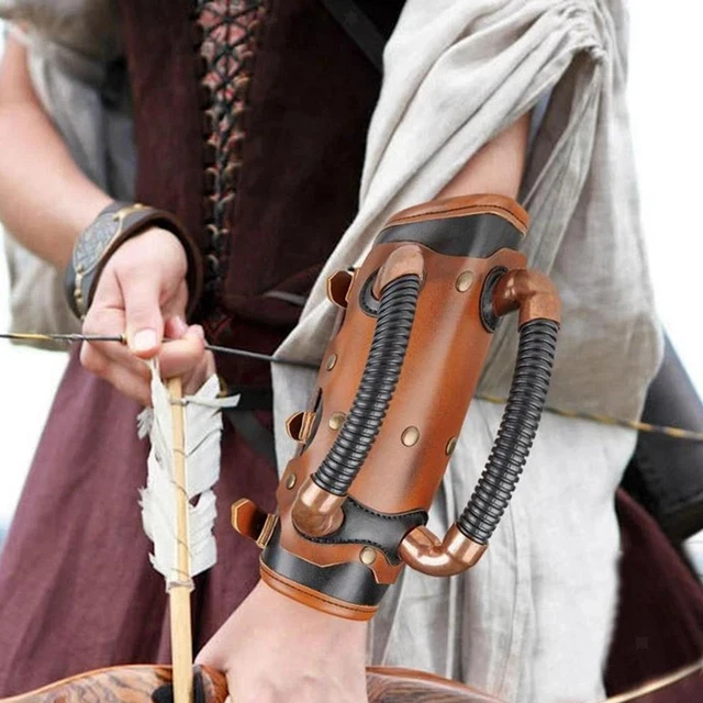 Protezione Del Braccio In Pelle PU Steampunk Retro Vichingo Protezione