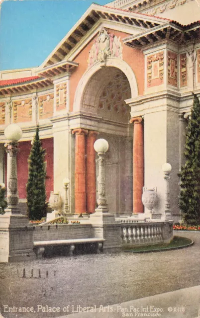 Entrance to Palace of Liberal Arts Panama-Pacific International Expo Posted 1915