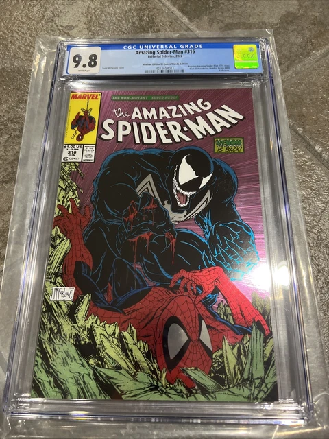 🕸️AMAZING SPIDER-MAN #316 Todd McFarlane MEXICAN FOIL  CGC 9.8 Limited to 1000