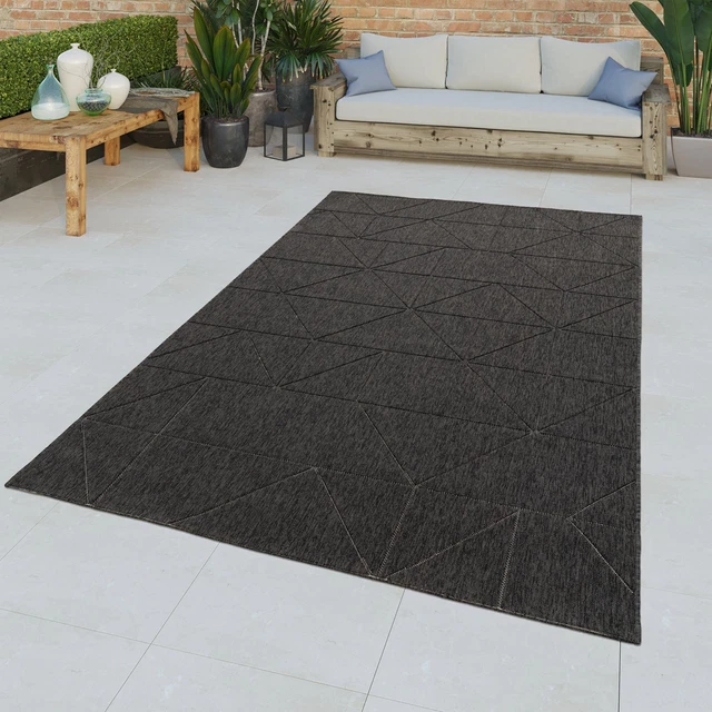 Tapis Jardin Exterieur Terrasse Cambre Cuisine Balcon Abstrait Geometrique 3D